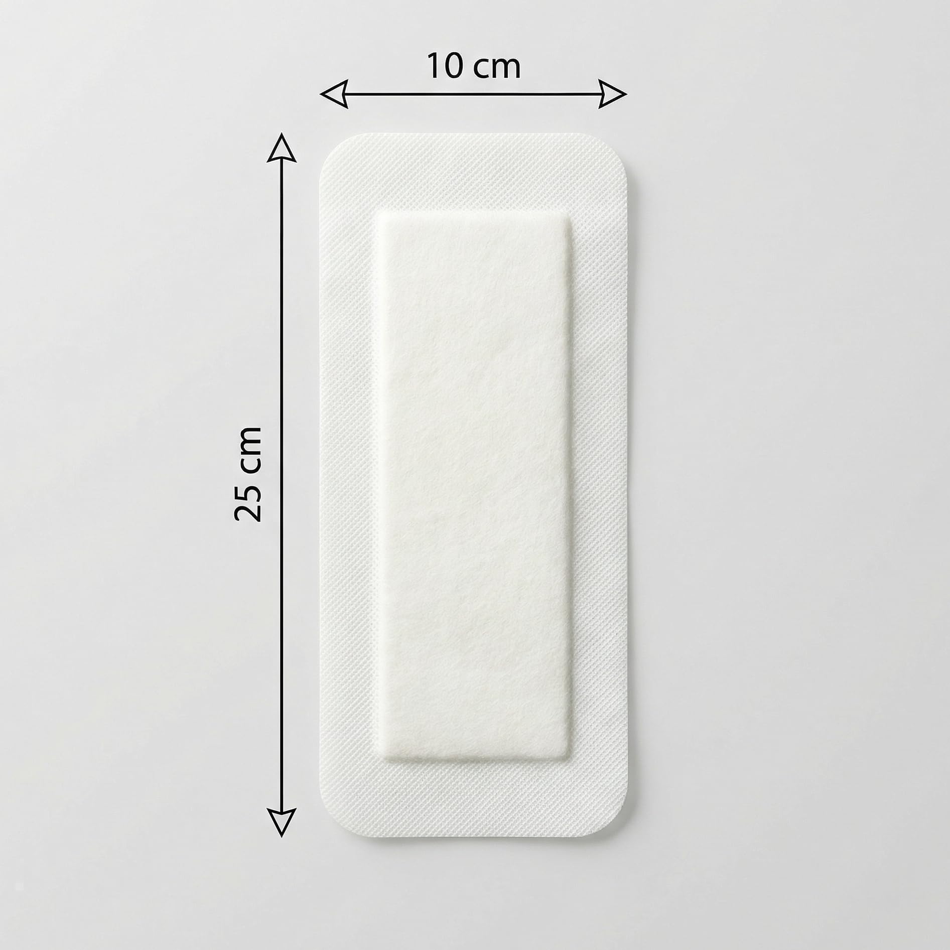 KMINA Sterylny opatrunek na ranę (600 sztuk, 24 pudełka po 25) 10 x 25 cm, plastry z włókniny do klinicznych obszarów chirurgii