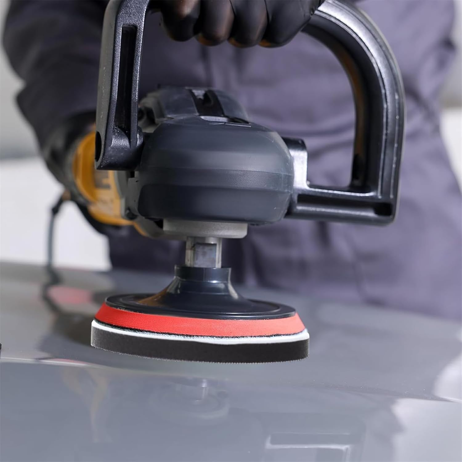 Orbital Sanding Pad – Soft Sponge Interface for Enhanced Contour Sanding, Protects Backing Pad with Hook & Loop Attachment, Ideal for Woodworking and Automotive Finishing