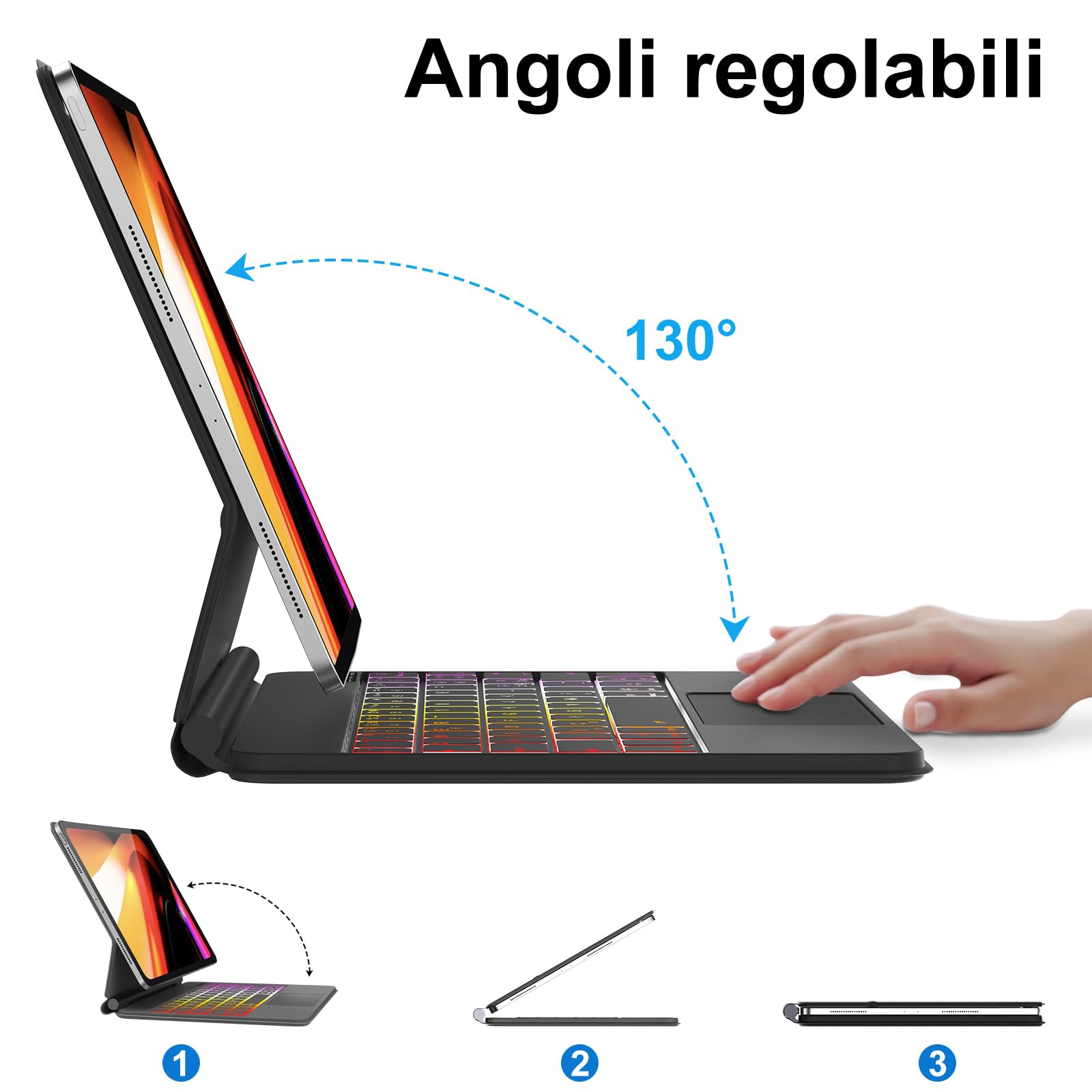 Magic Keyboard per iPad Air 11 (M4) - Italiano - Nero - (IT Magic Keyboard per iPad Air 11 (M4) - Italiano - Nero - (IT