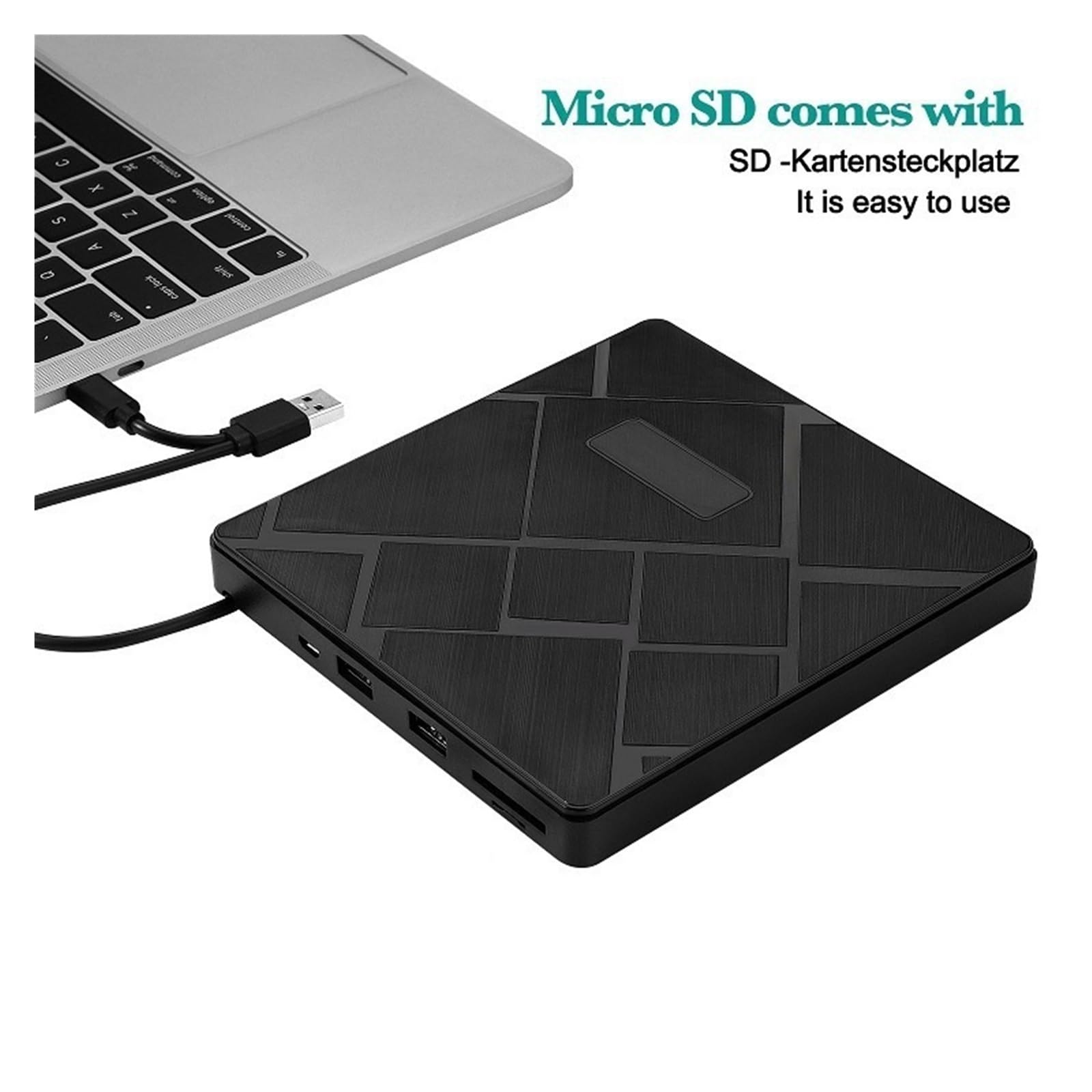 Wieloportowy Zewnętrzny Napęd Optyczny USB3.0 Zewnętrzny Napęd Optyczny Przenośny Napęd Optyczny Nagrywarka DVD Odtwarzacz DVDrw łAtwy W UżYciu