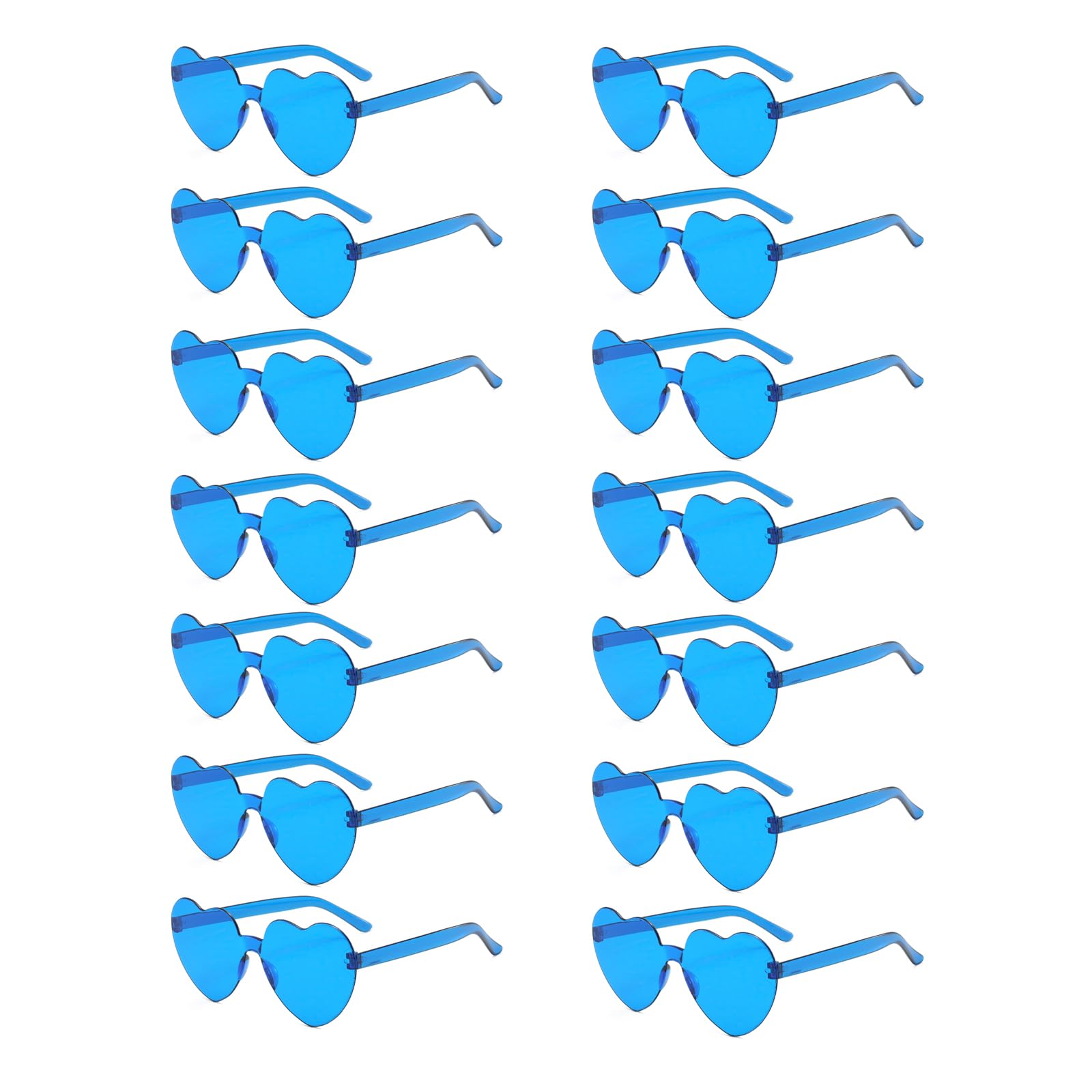 14 Pairs Heart Shaped Sunglasses for Women Rimless Glasses Frameless Love Glasses Heart Sunglasses Party Favor