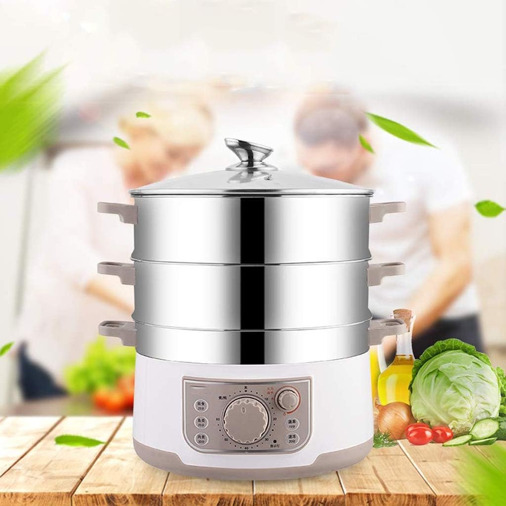 Food Steamer, Vegetable with Stackable Baskets and Auto Shutoff, Fast Heating including(Layer)