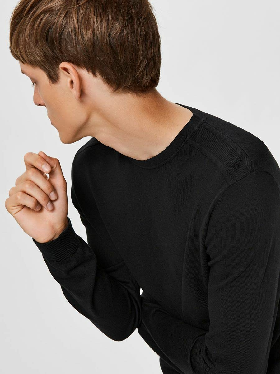 SELECTED HOMME Sweter z dzianiny Mężczyźni Slhberg Crew Neck Noos | crewneck jumper