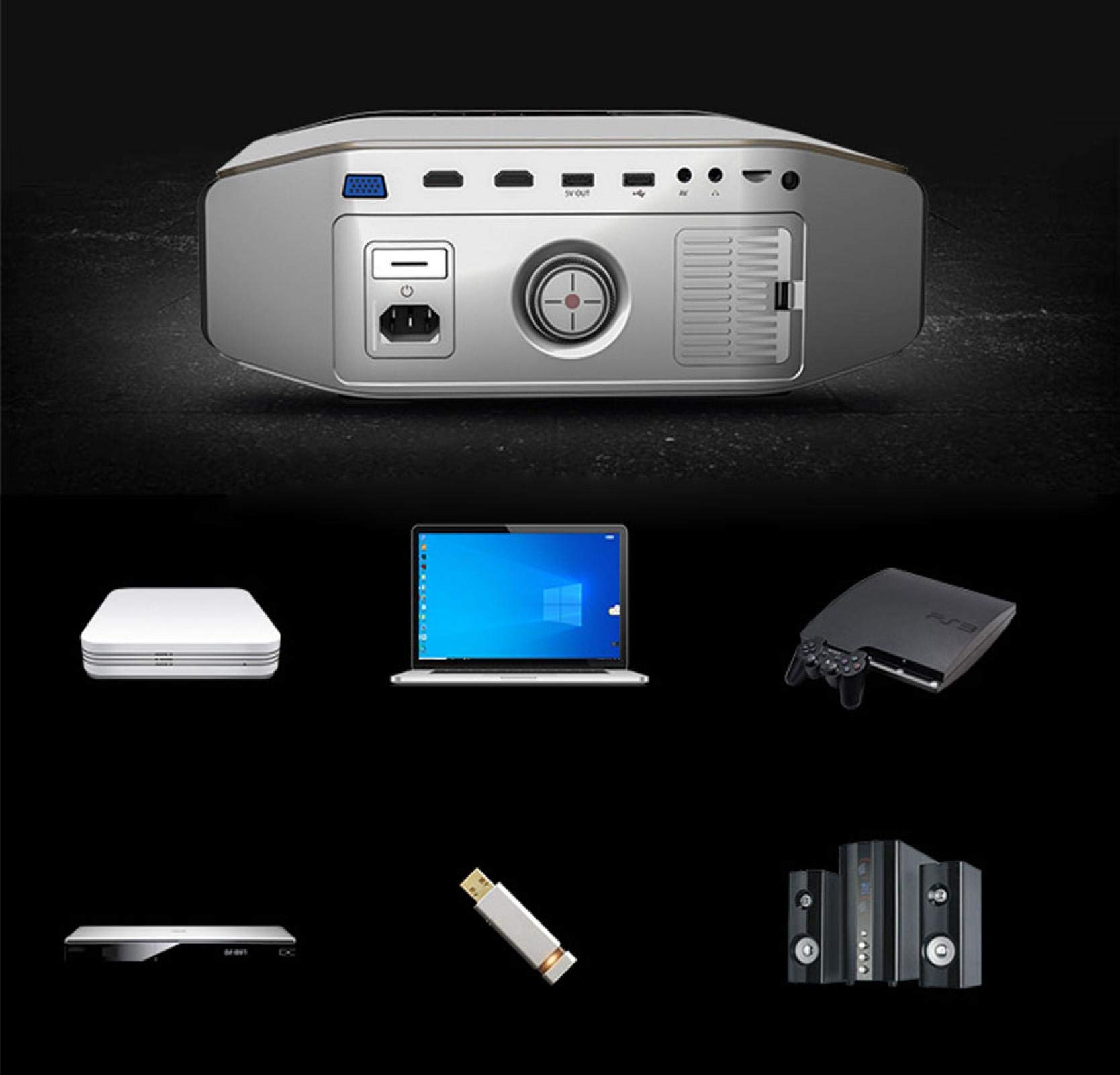 YG620 Full HD LED Proiettore 4k 6500 Lumen HDMI USB 1080p Home Theater Proiettore