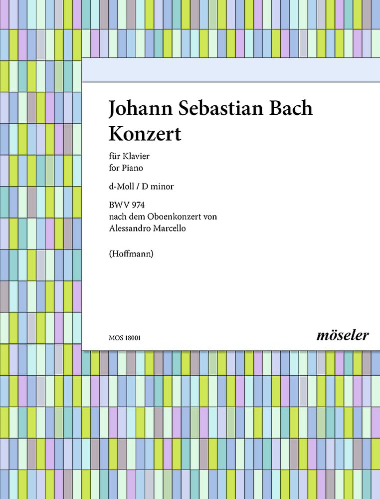 BWV 974 Konzert D minor nach dem Oboenkonzert von Alessandro Marcello piano