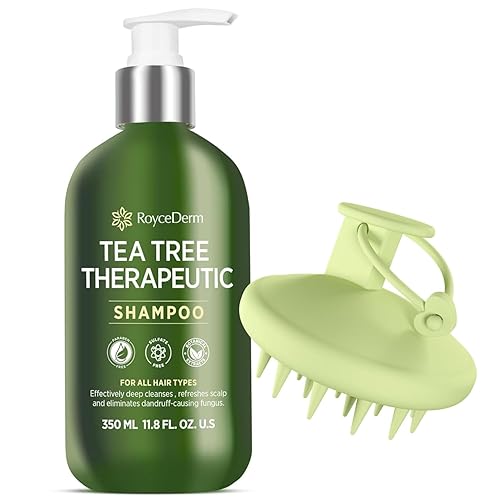 Miniatura 11 de Roycederm Tea Tree - Juego de cuidado del cuero cabelludo antifúngico - Exfoliante prechampú + champú antifúngico de árbol de té + acondicionador