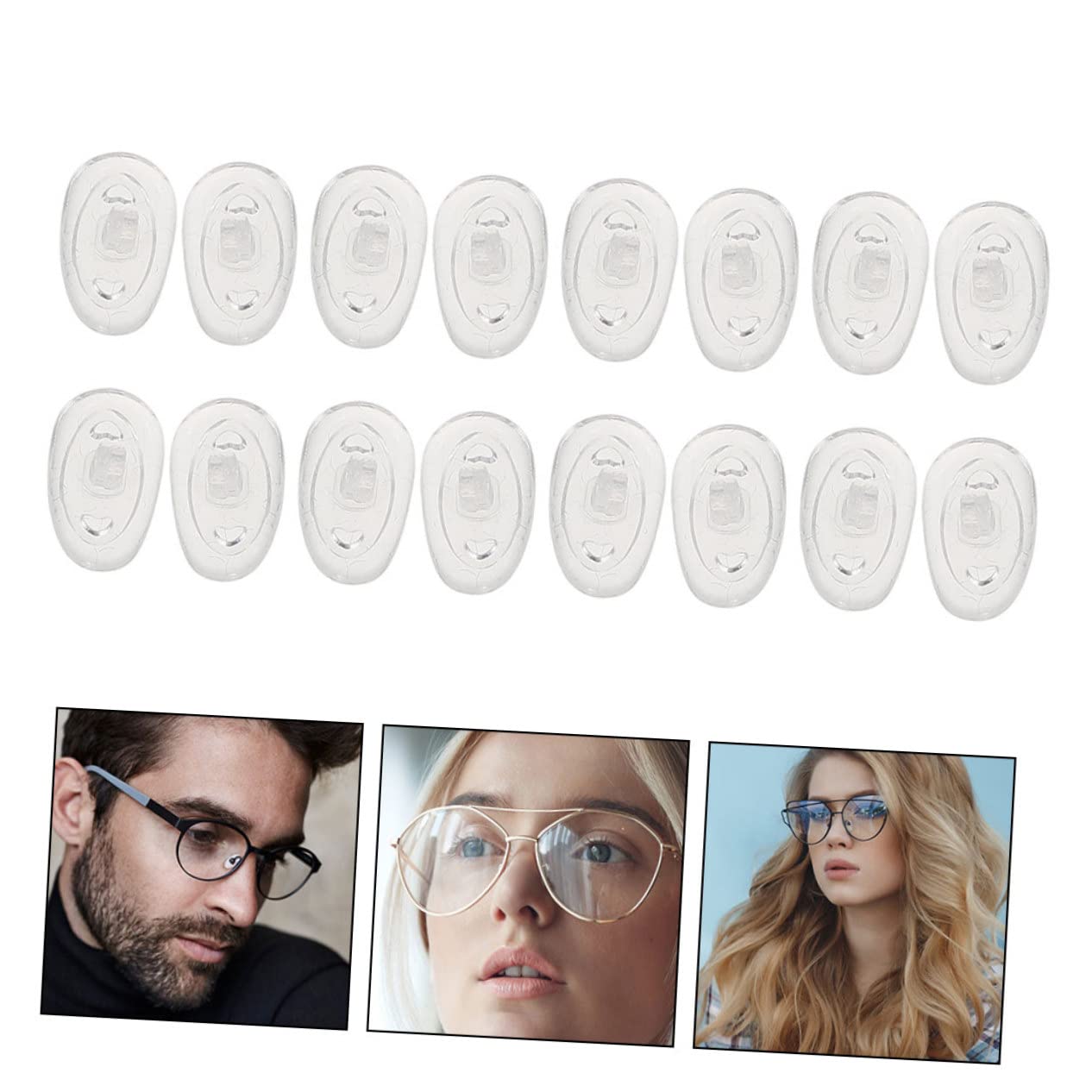 Healeved 500paare Einstellbare Silikon-nasenpads Für Brillen Rutschfeste Komfort-pads Für Sonnenbrillen Und Optische Rahmen Pack Für Entspannenden Tragekomfort