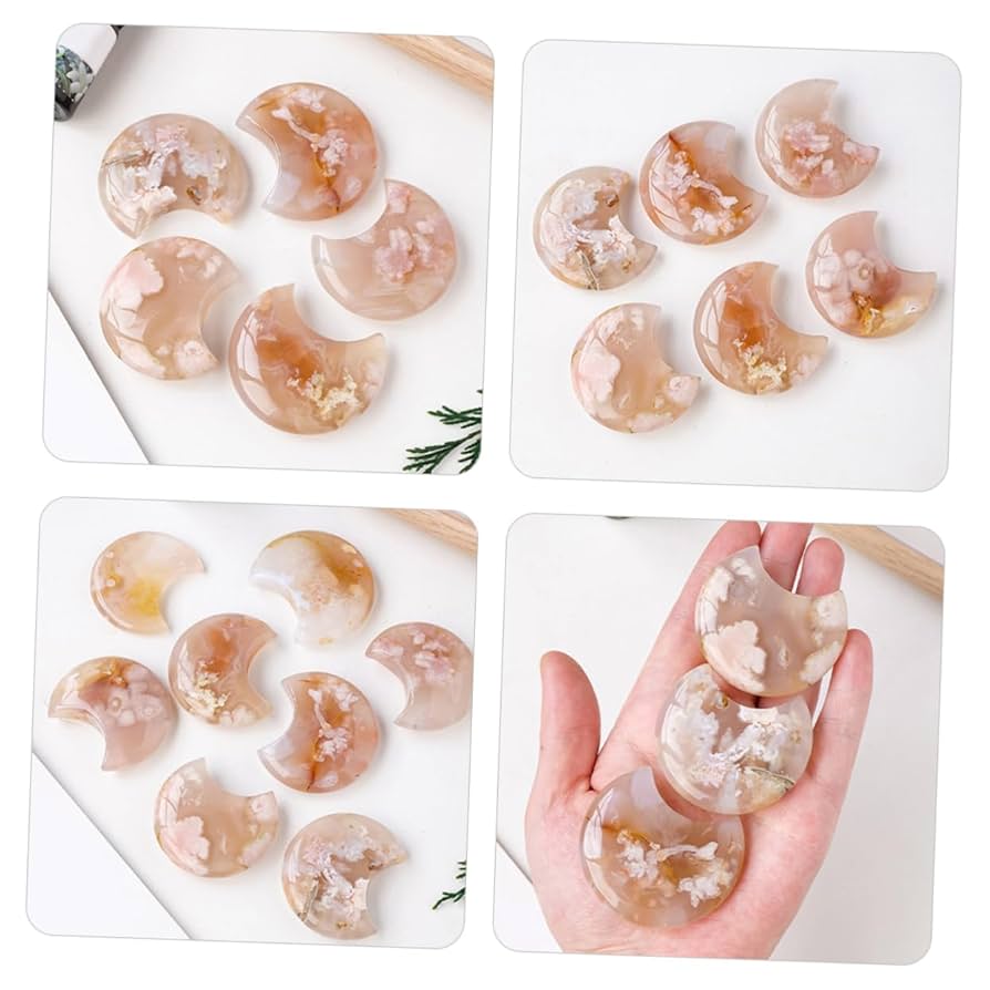 鑑賞石 三日月 満月 飾り物 オブジェ 台座付き 4点セット 鑑賞石 三日月 満月 飾り物 オブジェ 台座付き 4点セット