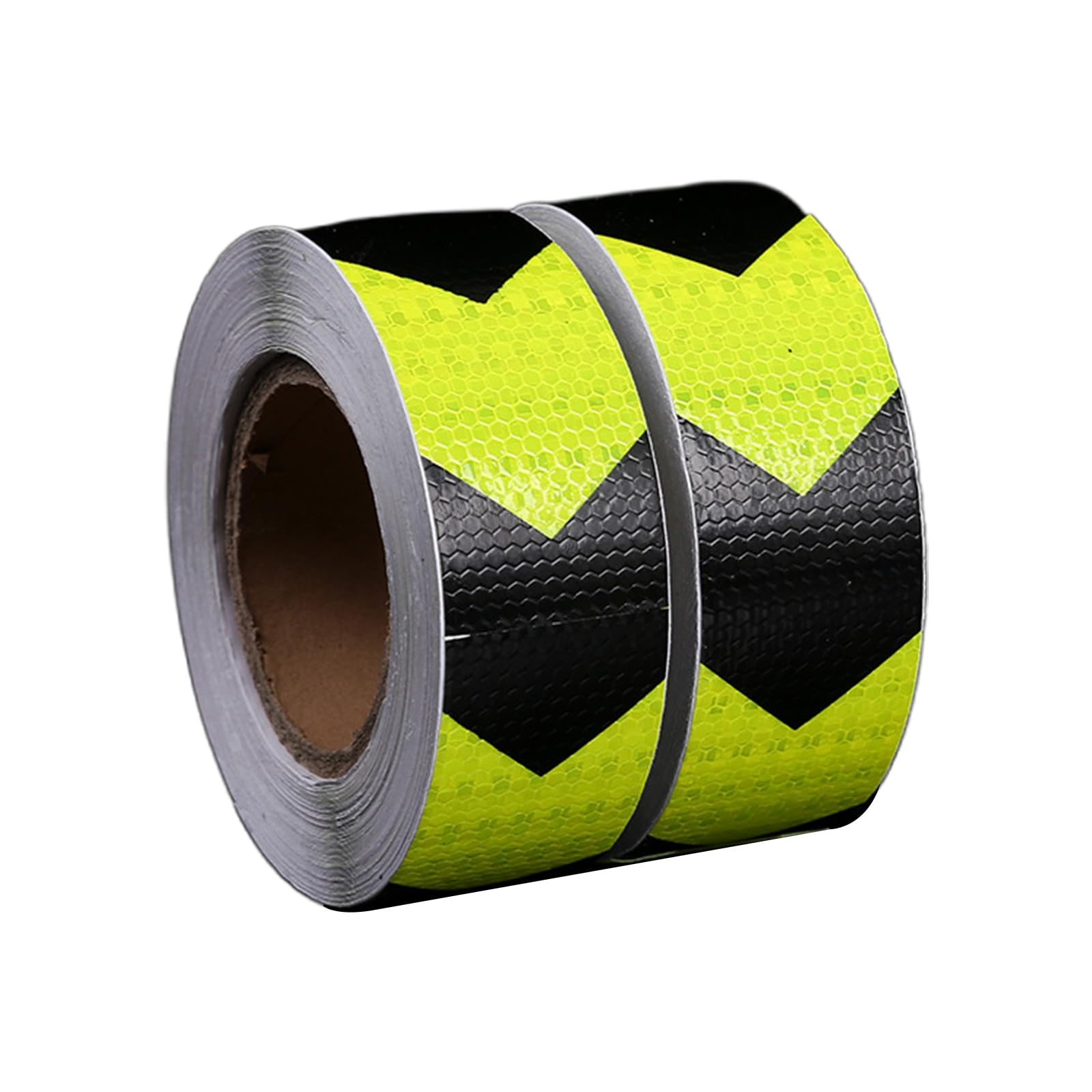 EALLEN 2 Tomes Ruban Avertisseur Réfléchissant, Flèche Verte Noire Réflecteur Ruban Adhésif De Sécurité, pour Panneaux D'avertissement De Trafic, Dispositifs De Transport (5 Cm X 45 M)