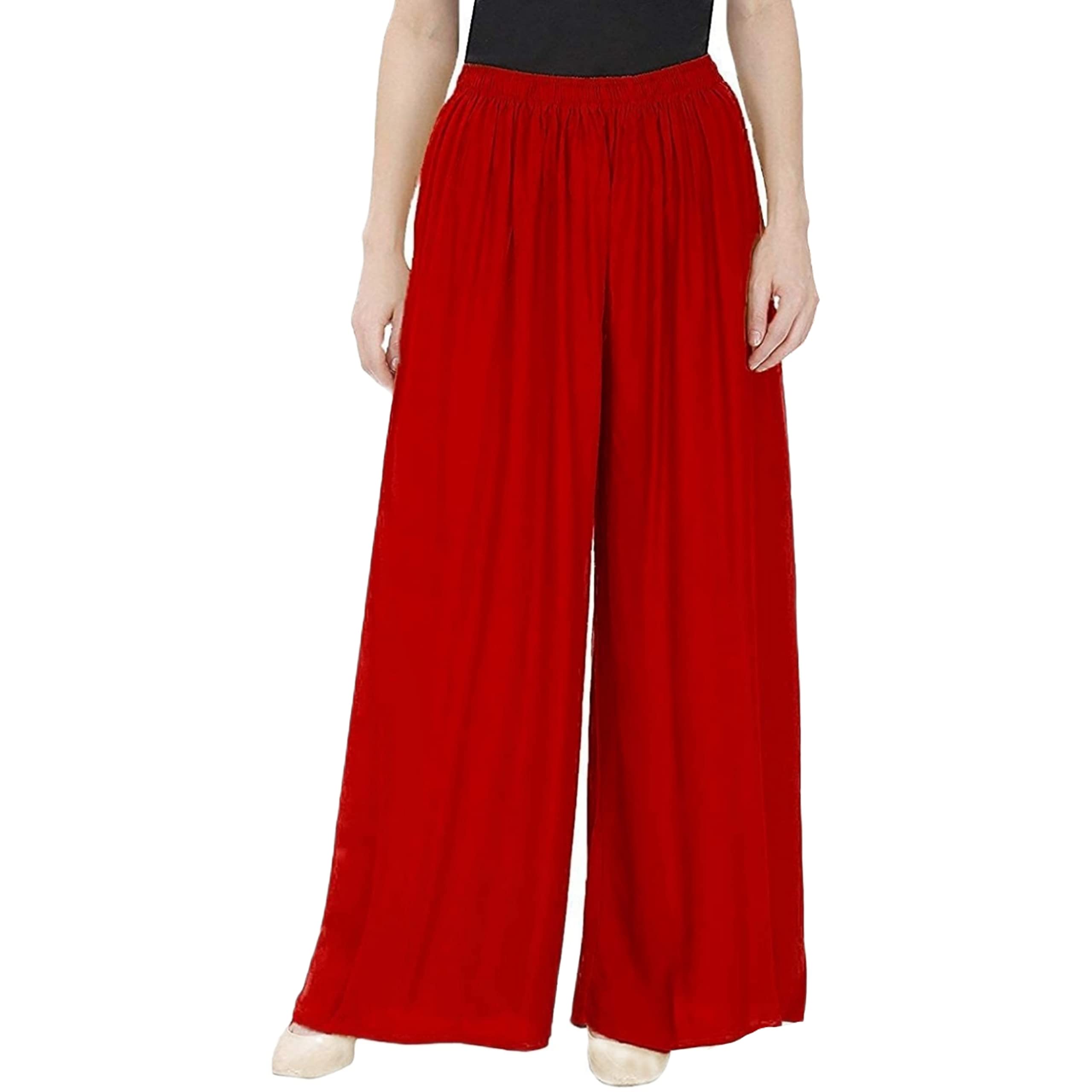 Women's Regular Fit Palazzo Soft Rayon (Free Size)