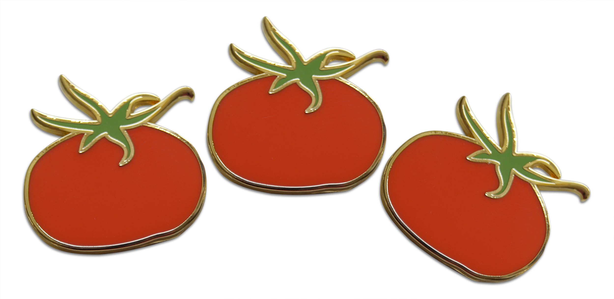 Novel Merk Vegetable - Eggplant, Tomato, &amp; Other Lapel Pin, Hat Pin &amp; Tie Tack Set - Clutch Back