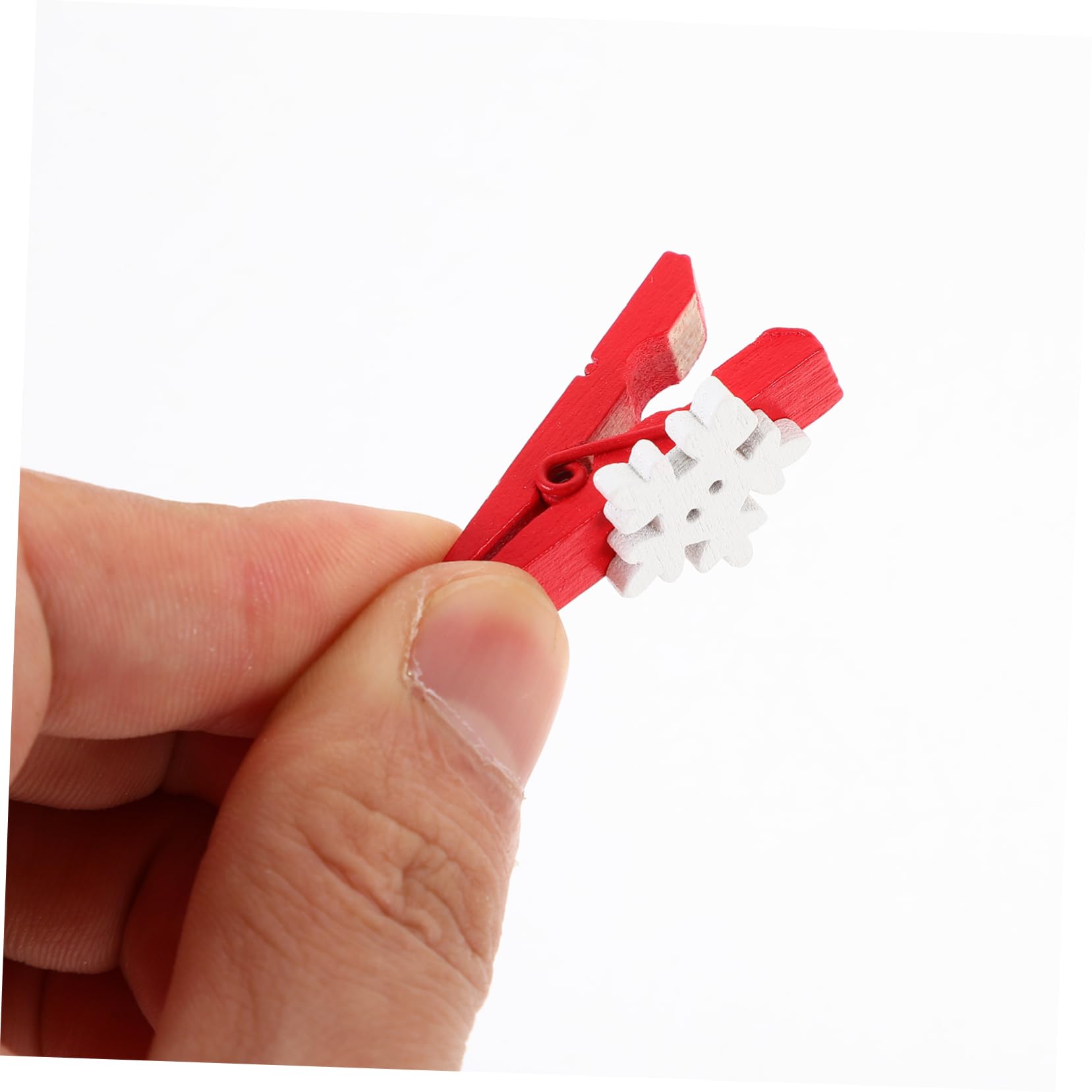 IMIKEYA 375 STK Mini-wäscheklammer Für Fotoclips Zu Weihnachten Schneeflocken-fotoclips Dekor Weihnachtswäscheklammern Halter Für Weihnachtsnotizen Weihnachts-memo-Clips Holz