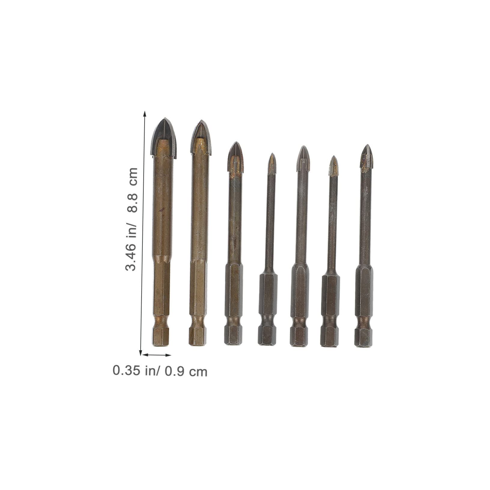 DOITOOL 21pezzi Punte Per Trapano Punte Tre Angoli Per Forare Piastrelle Ceramica e Resistente e Durevole Compatibile Con Macchine Da Forare e Avvitatori