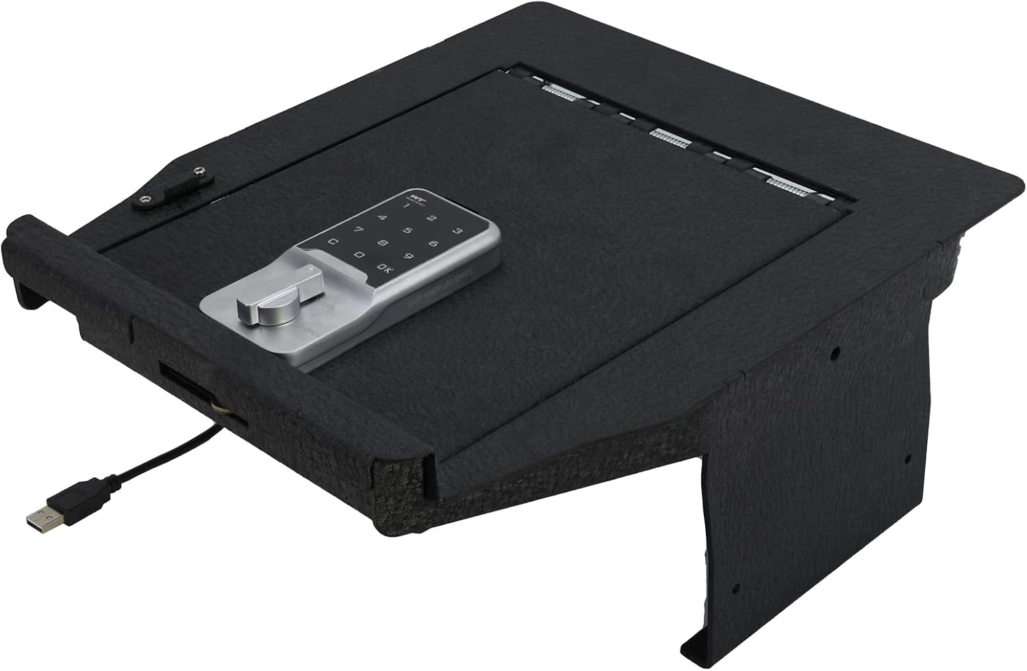 Center Console Safe, Gun Safe Vault Lock Box Compatible with Ford F-150 2021-2024 with Full Floor Console, Electronic Keypad Lock.
