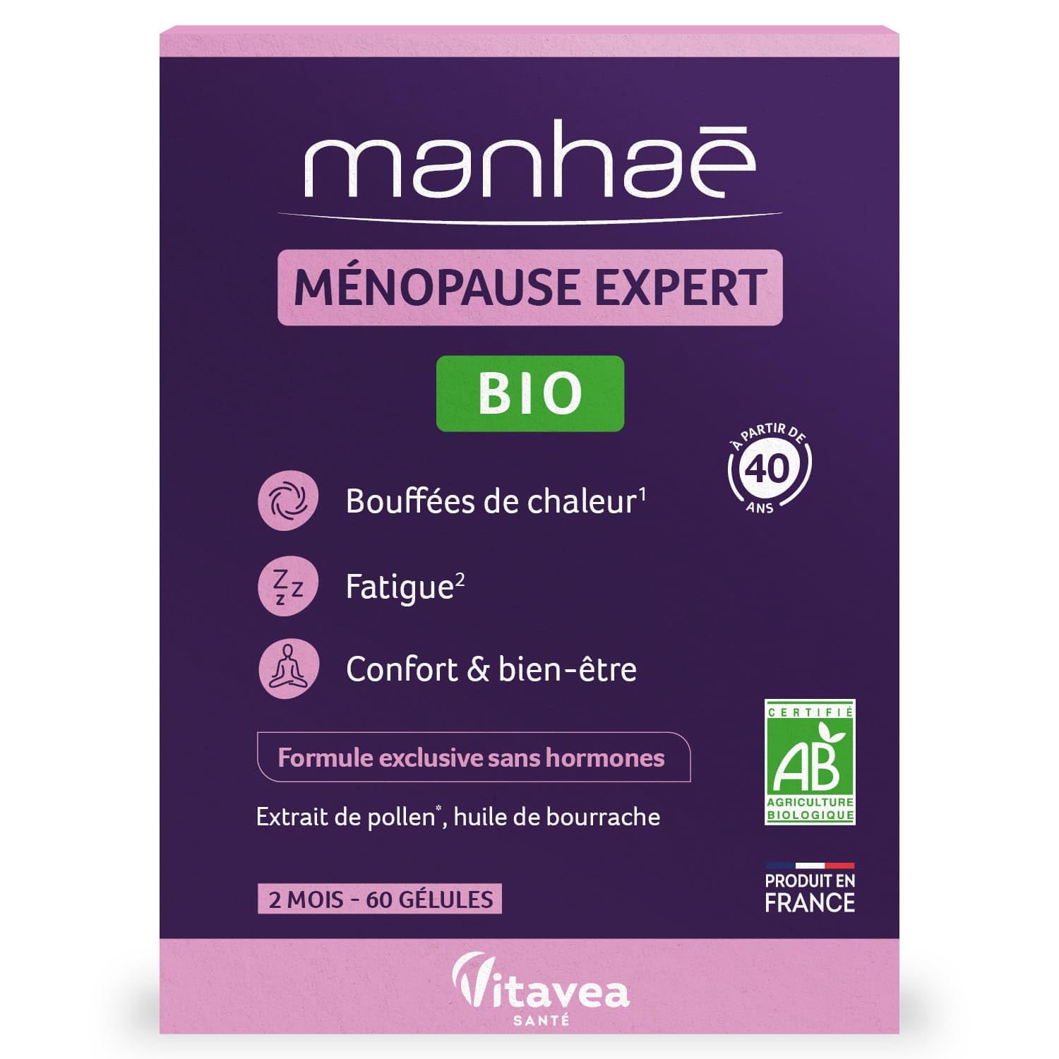 Gélules bio à base d'extrait de pollen et d'huile de bourrache — 60 gélules