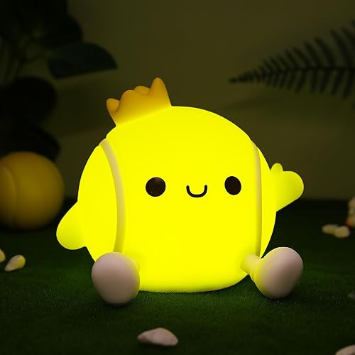 Miniatura 7 de Attivilife - Luz nocturna de tenis, regalos de pelota de tenis para niños, recargable, decoración de mesa de dormitorio, lámpara táctil LED