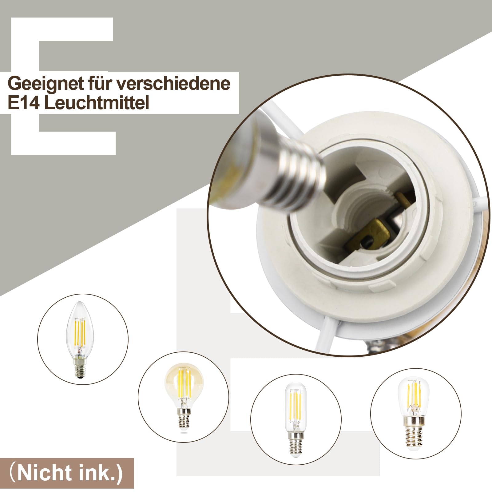 Deckenstrahler 4 Flammig Deckenleuchte Holz - Deckenlampe Vintage | Wohnzimmer Weiß Strahler Schwenkbar E14 Deckenspot Spots Flur Schlafzimmer Küche Esszimmer-Ohne Leuchtmittel