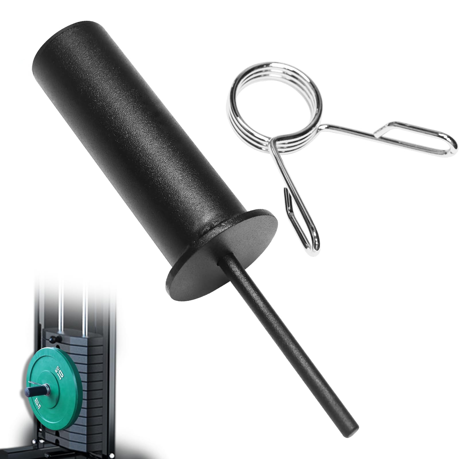CONBUT Weight Stack Pin, Weight Stack Extender Pin,Gym Pin Strength Training Equipment, Weight Pins for Weight Stack Machine, Load Extra Barbell Weights (Black, Dia:10mm Length: 80mm)
