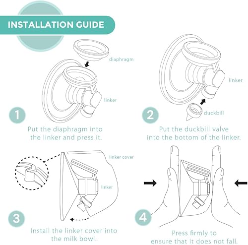 Miniatura 7 de BabyBuddha Vasos de extracción de leche con manos libres, recipientes reutilizables para extractor de leche materna, discreto, potente extracción de
