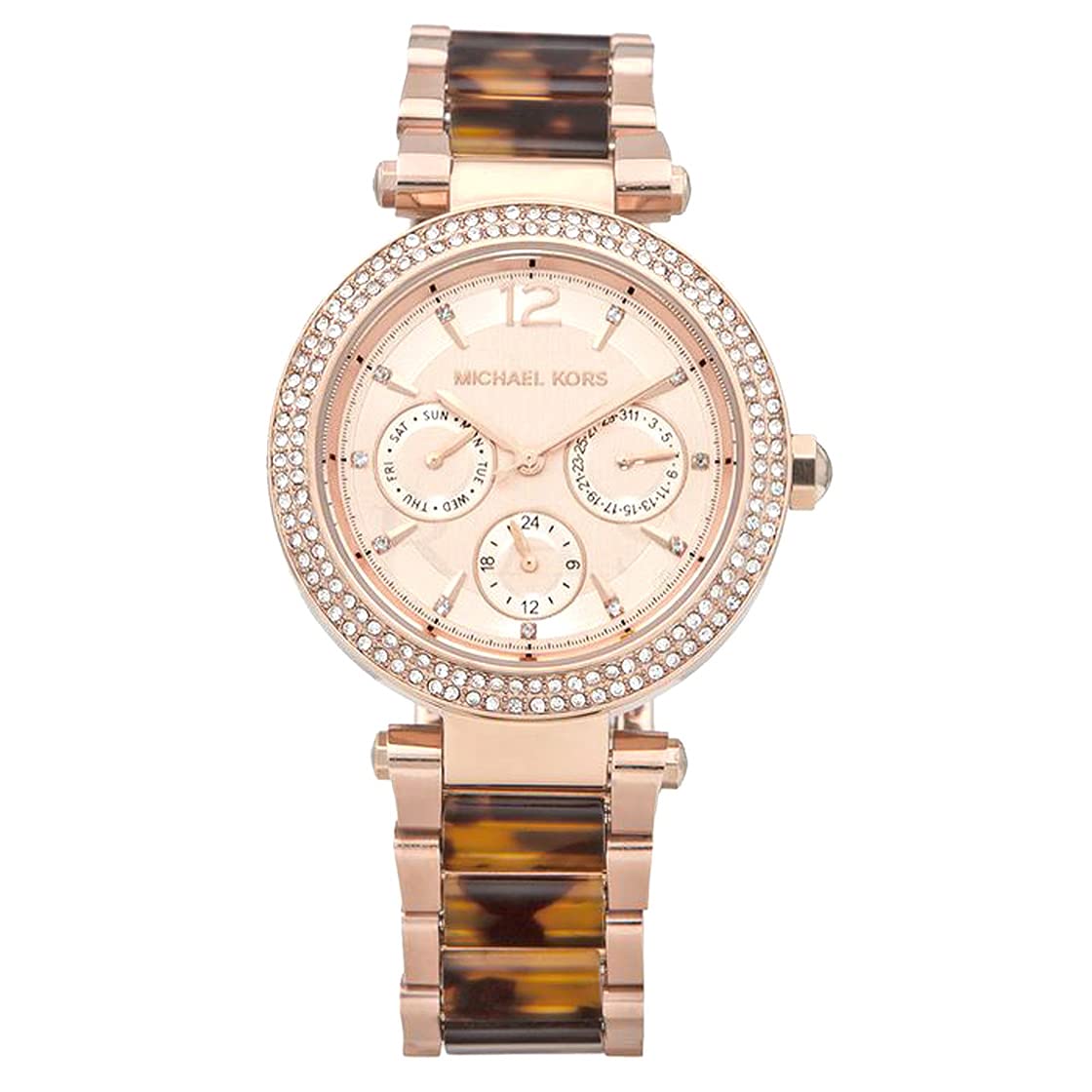 Michael-Kors Darci Rose Gold Tortoise Watch for Women MK5881IE (B09K7TCB5M) Amazon Price History, Amazon Price Tracker