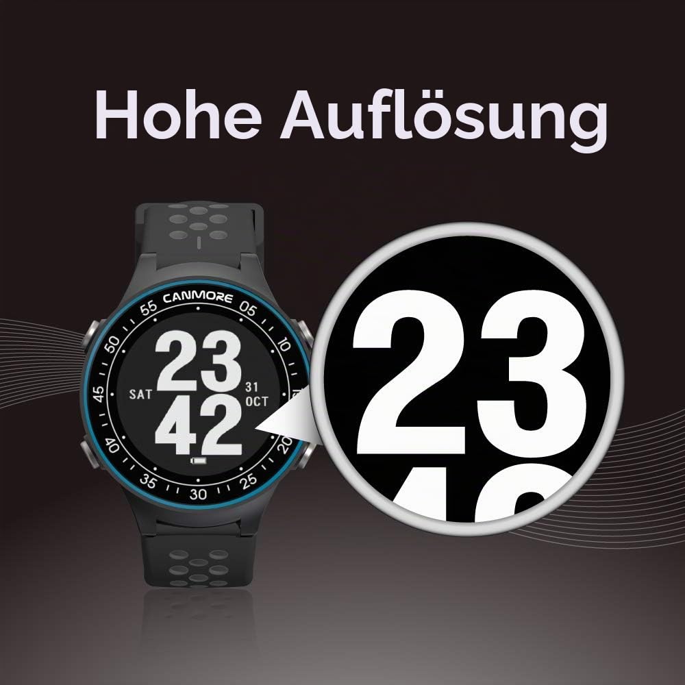 CANMORE TW411 Golf-GPS-Uhr mit Fitness-Tracker, über 41.000 kostenlose vorinstallierte weltweite Kurse, aktualisierter IC-Chip, Blau