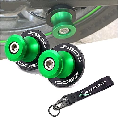 Miniatura 2 de Motocicleta CNC 8MM Swingarm Carretes Slider Stand Tornillos Llavero Cadena para Kawasaki Z900 Z900RS Z900SE 2017-2022 Anticaída Marco deslizante