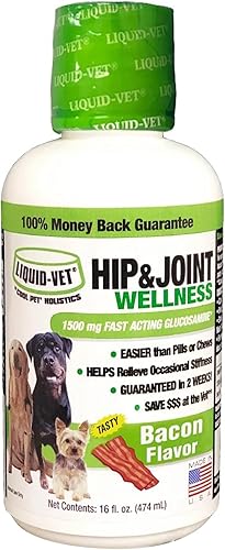 Fórmula K9 para cadera y articulaciones, sabor a tocino, 16 onzas