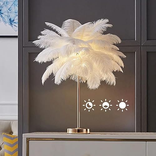 Miniatura 1 de KunMai Lámpara de mesa con interruptor táctil, lámpara de mesa moderna regulable de 3 luces, lámpara de mesita de noche, lámpara de mesita de noche,