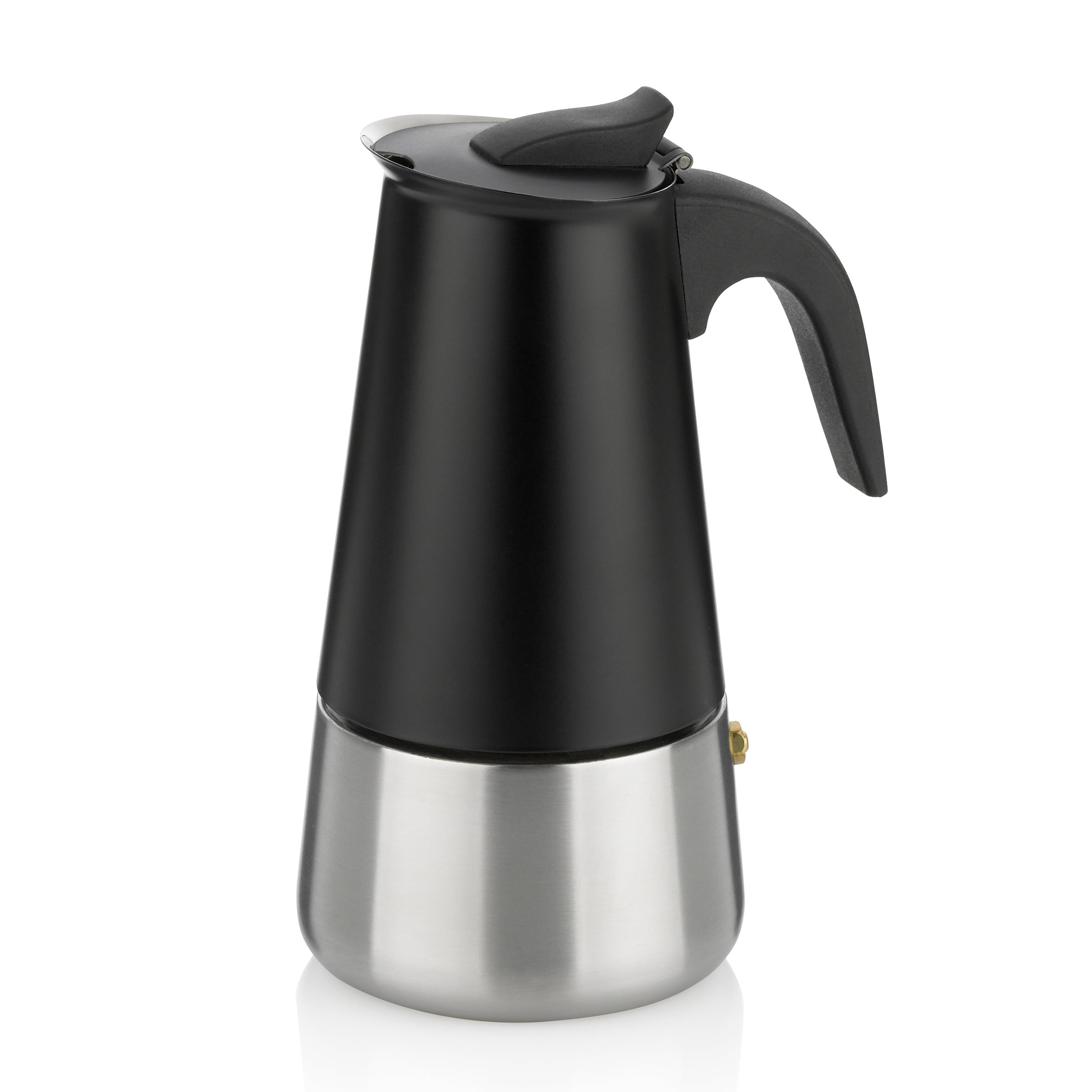 Kela Ferrara Espressokocher, 300 ml, Edelstahl, schwarz matt, 6 Tassen, induktionsgeeignet