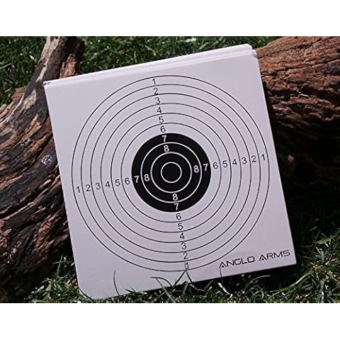 50 x ANGLO ARMS 140MM X 140MM CARD SHOOTING PAPER TARGETS AIRGUN RIFLE PRACTICE Cover