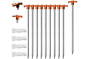 Eurmax USA Galvanized Non-Rust Camping Family Tent Pop Up Tent Stakes Canopy...