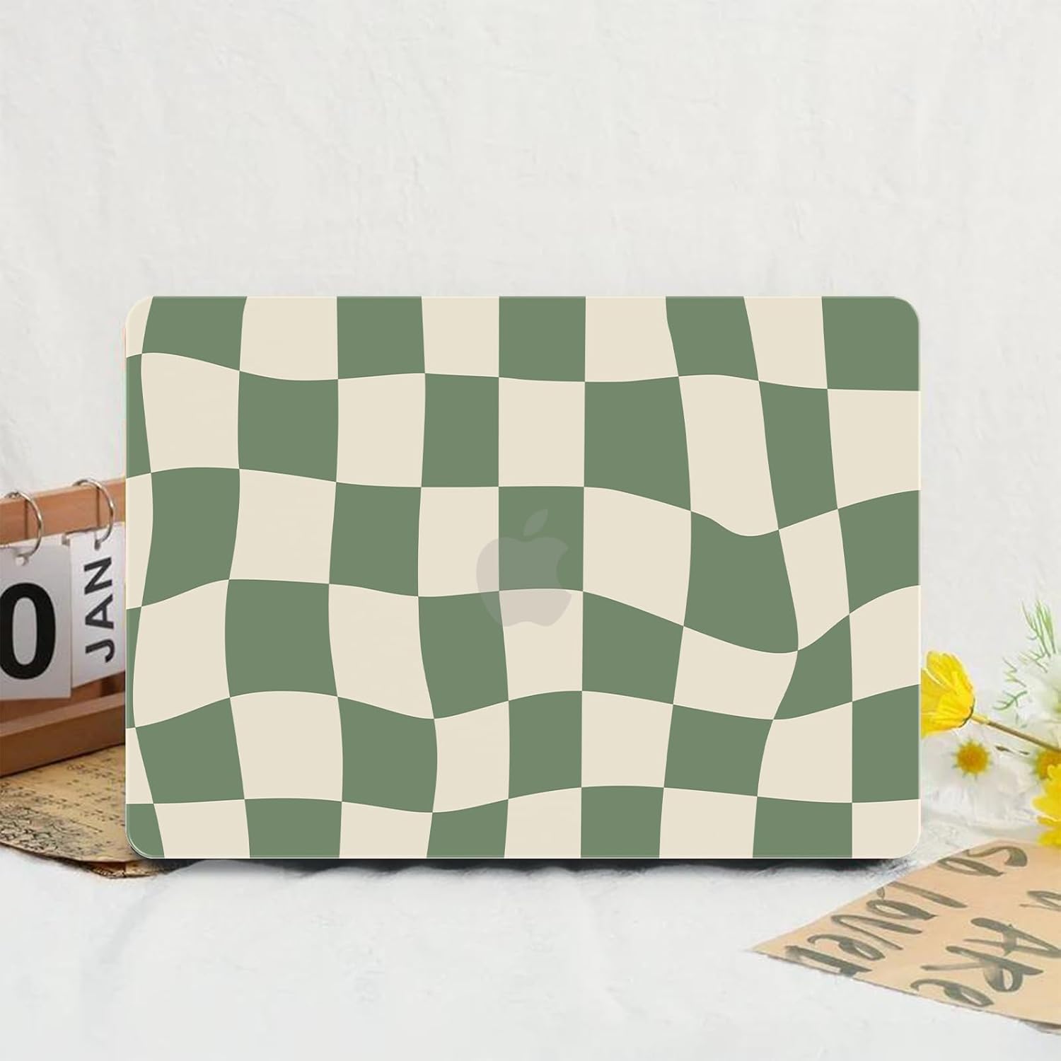 Anban Compatible with MacBook Pro 14 inch Case 2026-2021 M5 M4 M3 M2 M1 A3434 A3112 A3185 A3401 A2918 A2992 A2779 A2442, Plastic Hard Shell Case+Keyboard Cover+Screen Protector, Green Checkered - Image 7