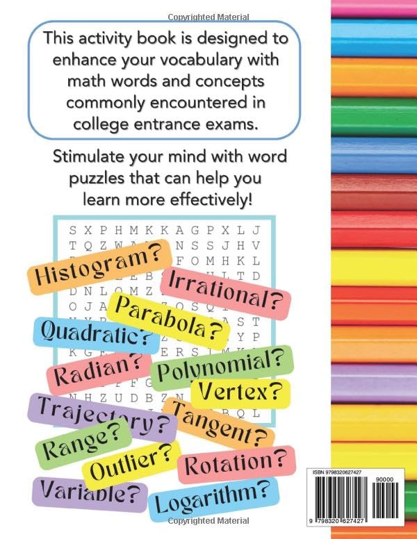 The Smart Kids ACT & SAT Math Words Vocabulary Word Search: Fun and Relaxing Exam Prep (Word Search and Coloring Pages) (Fun Vocabulary Word Searches) - Image 2