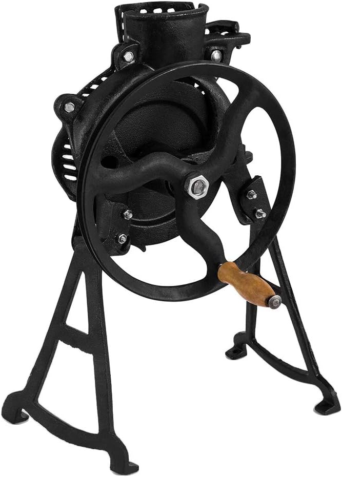 Shikha Corn Sheller with Wooden Handle, Manual Corn Thresher, Heavy Duty Iron, Adjustable Size, High Efficiency, Also Hulls Walnuts, 14 lbs, Green, Alloy Steel Blade & Body