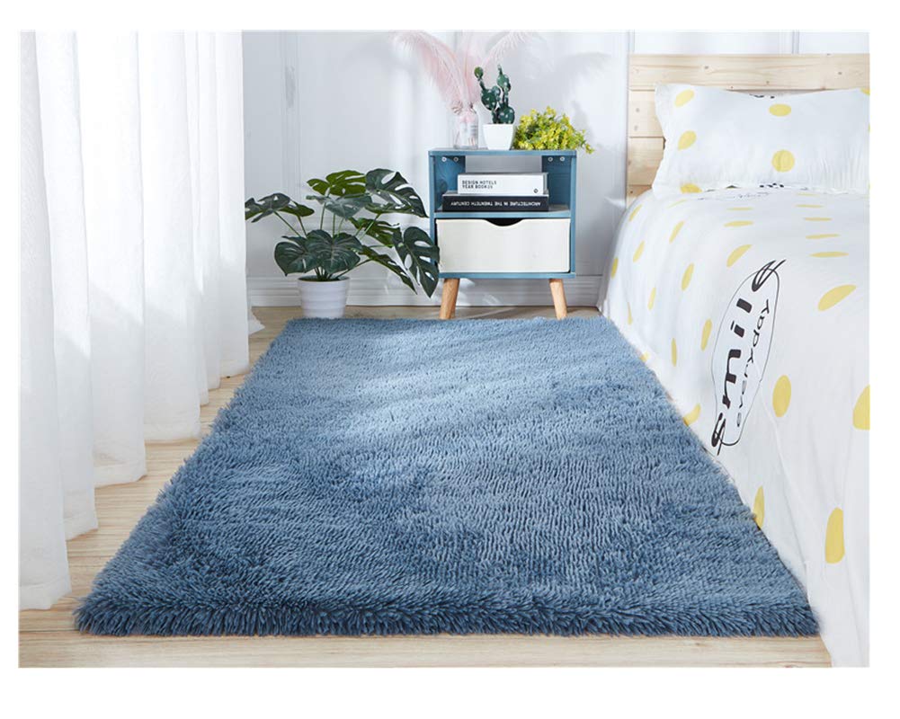 GUOCU Moelleux Tapis De Fourrure Artificielle Doux Tapis Antidérapant Tapis en Peluche, Tapis en Velours, Adapté À La Décoration De La Maison, Coussin De Canapé De Salon Tapis Chambre,Gris,200x300