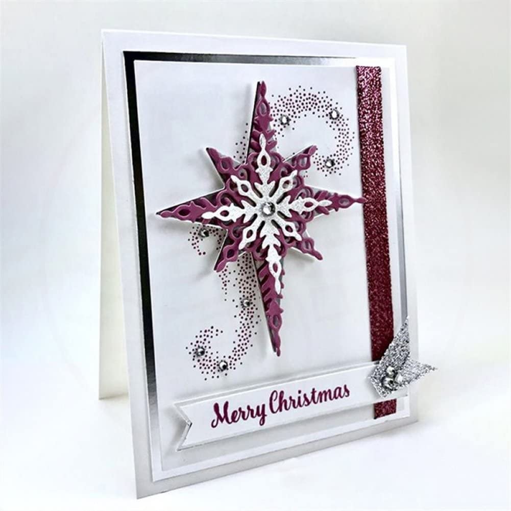 bopely Weihnachtsstern Snowflake Metal Schneiden Scrapbooking Weihnachten  Schneiden Prge Schablone Stanze Album Papierkarte Herstellung : Amazon.de:  Kche, Haushalt & Wohnen