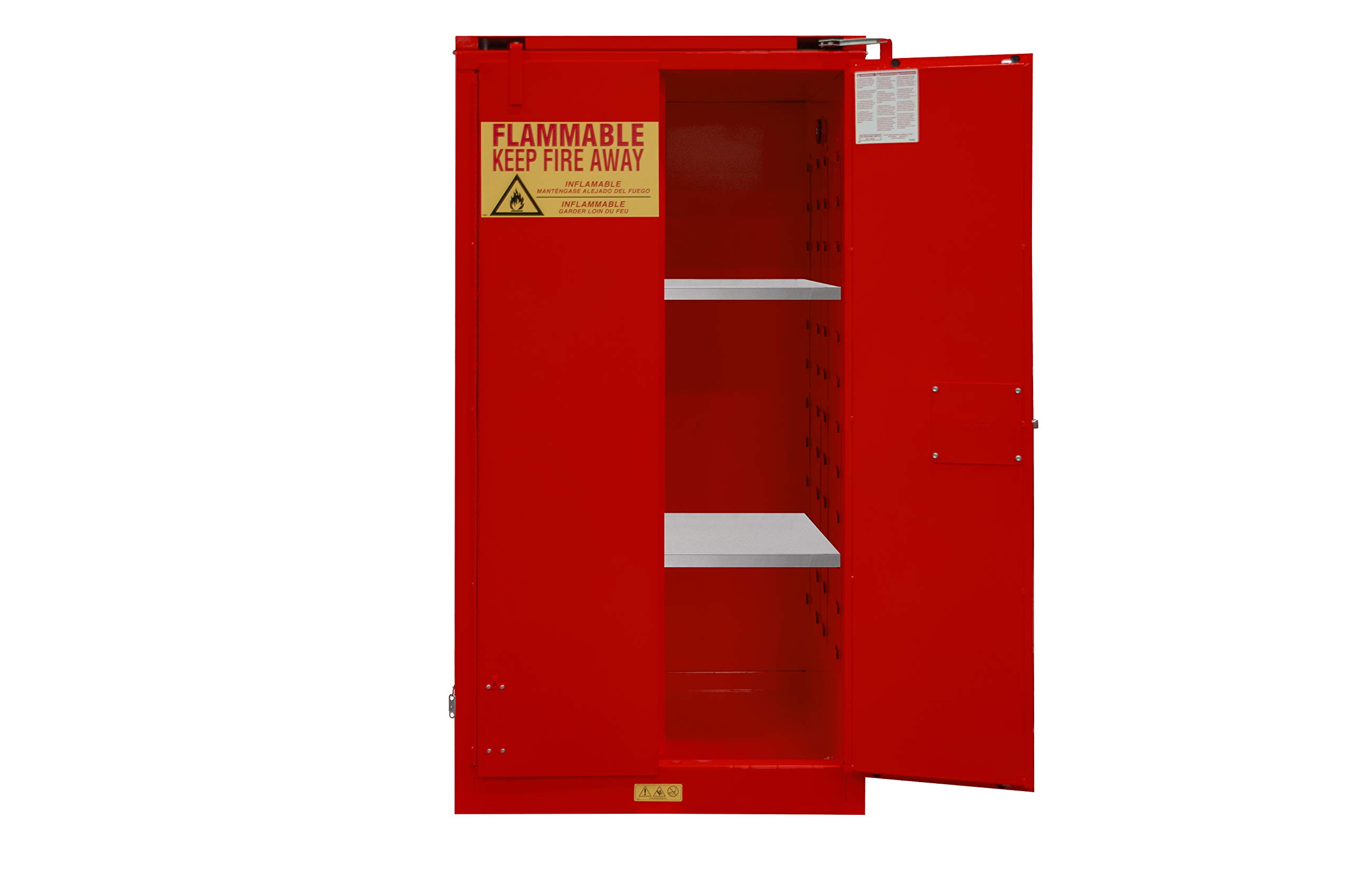 Durham 1060S-17 Flammable Storage, 60 Gallon, Self Close, Red