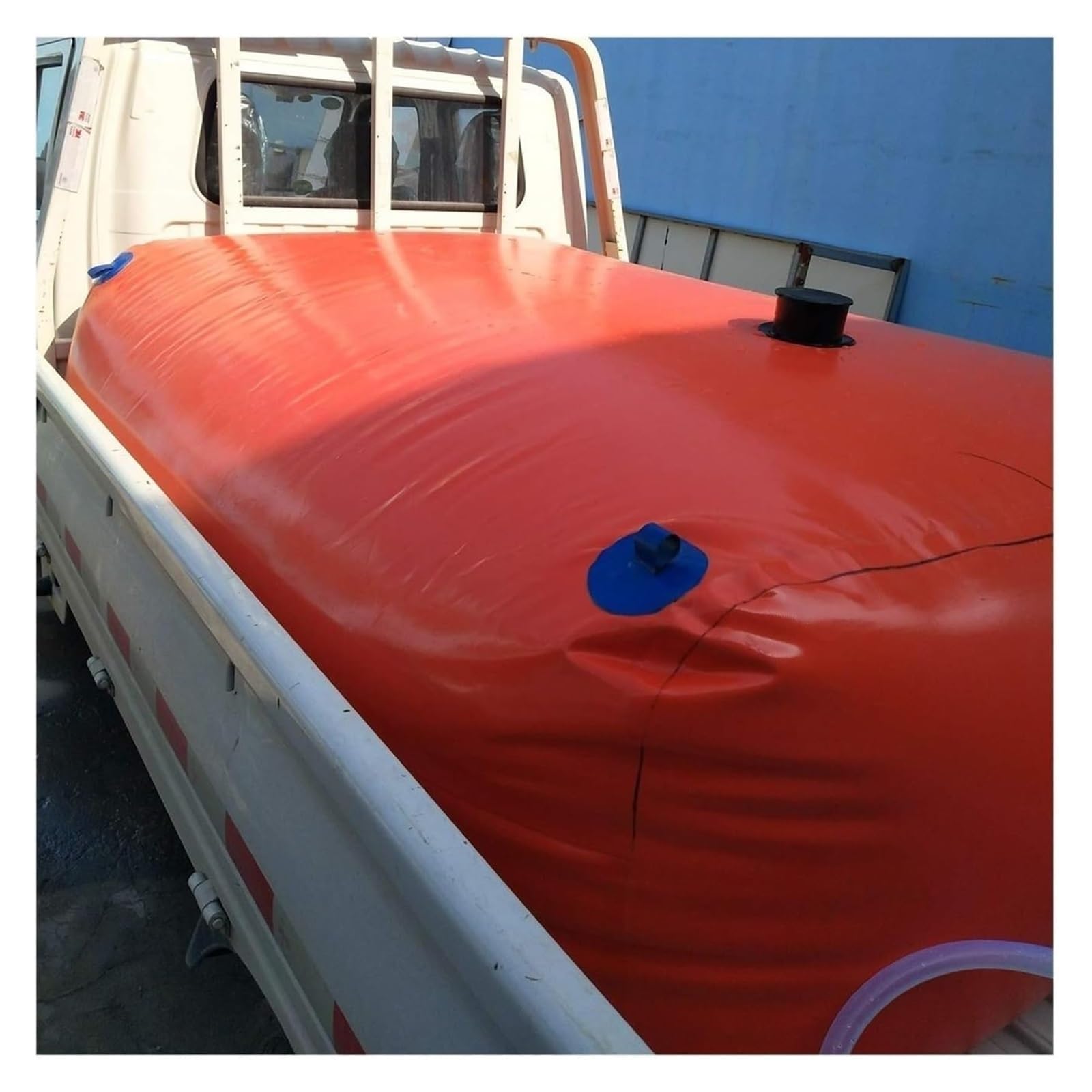 Almacenamiento de Agua, Bolsa de Almacenamiento de Agua de PVC con Grifo, portátil, Plegable, for Exteriores, jardín, Viajes, marrón, Varios tamaños(750L/1.5 * 1 * 0.5M)