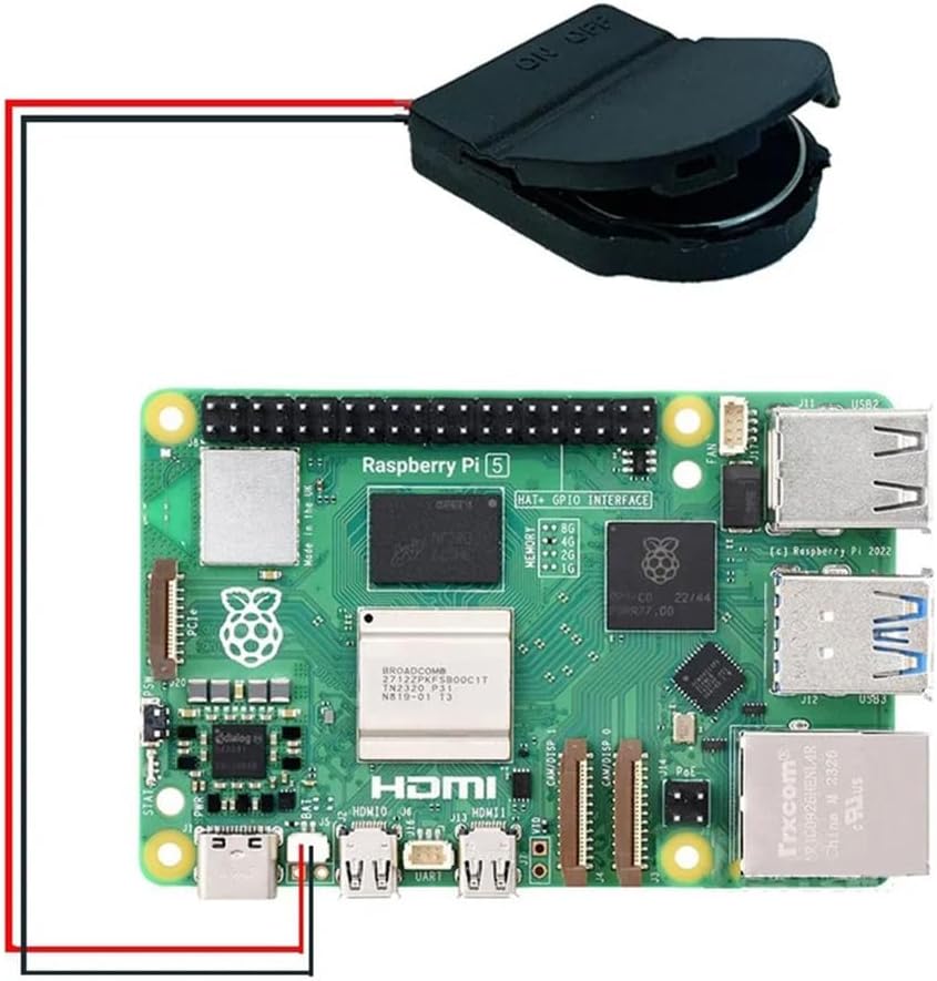 RTC Battery Box Bracket Power Cable, Real-time Clock Box (Without CR2032 Battery)