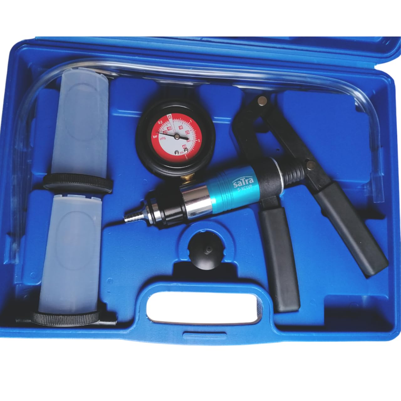 Bomba de Vacío y Presión con Vacuómetro Kit Completo en Maleta Comprobador Manual Sistemas Automoción