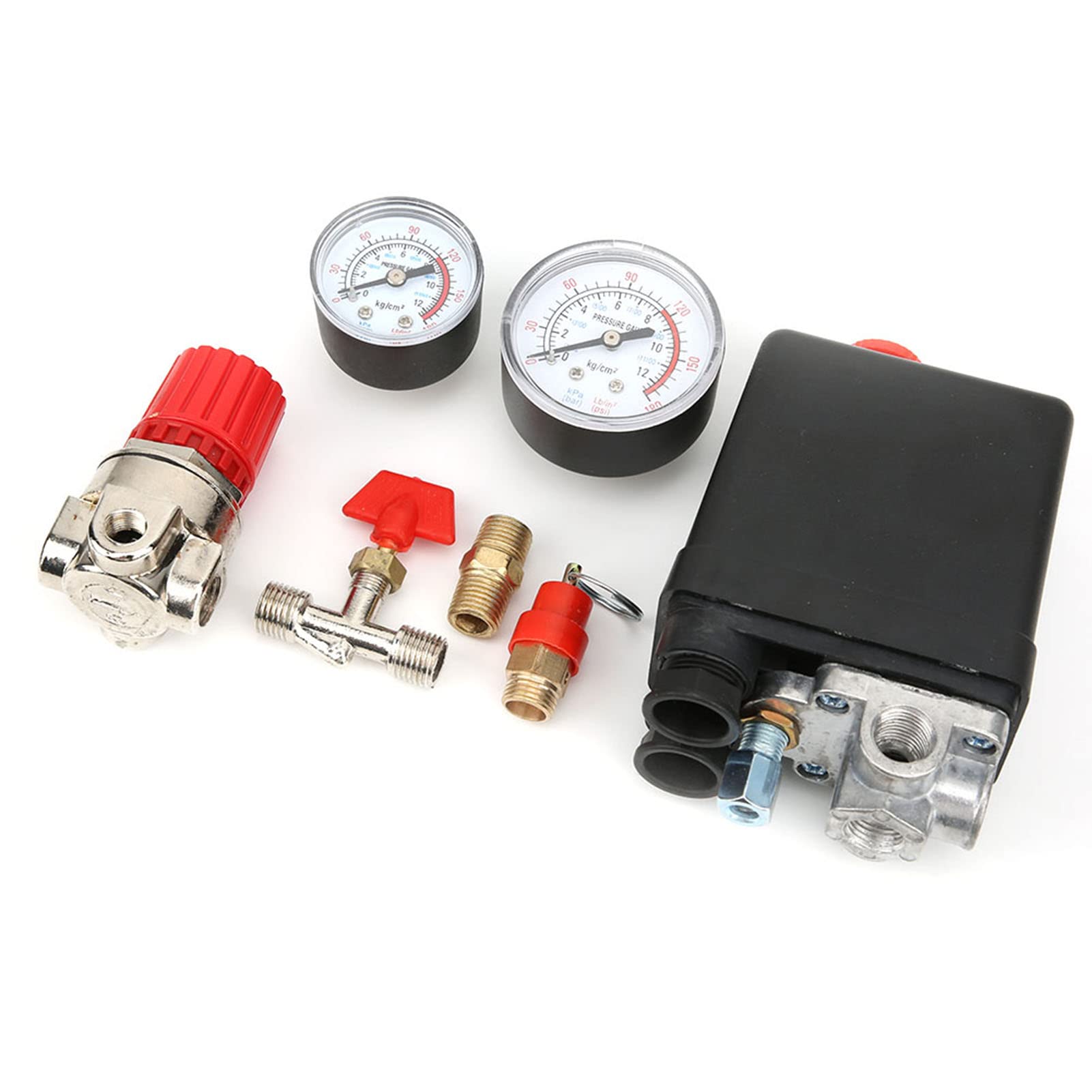 Interruttore a valvola a pressione 4 buche Ridinger-Relief Relief Gauges Accessori del compressore d'aria