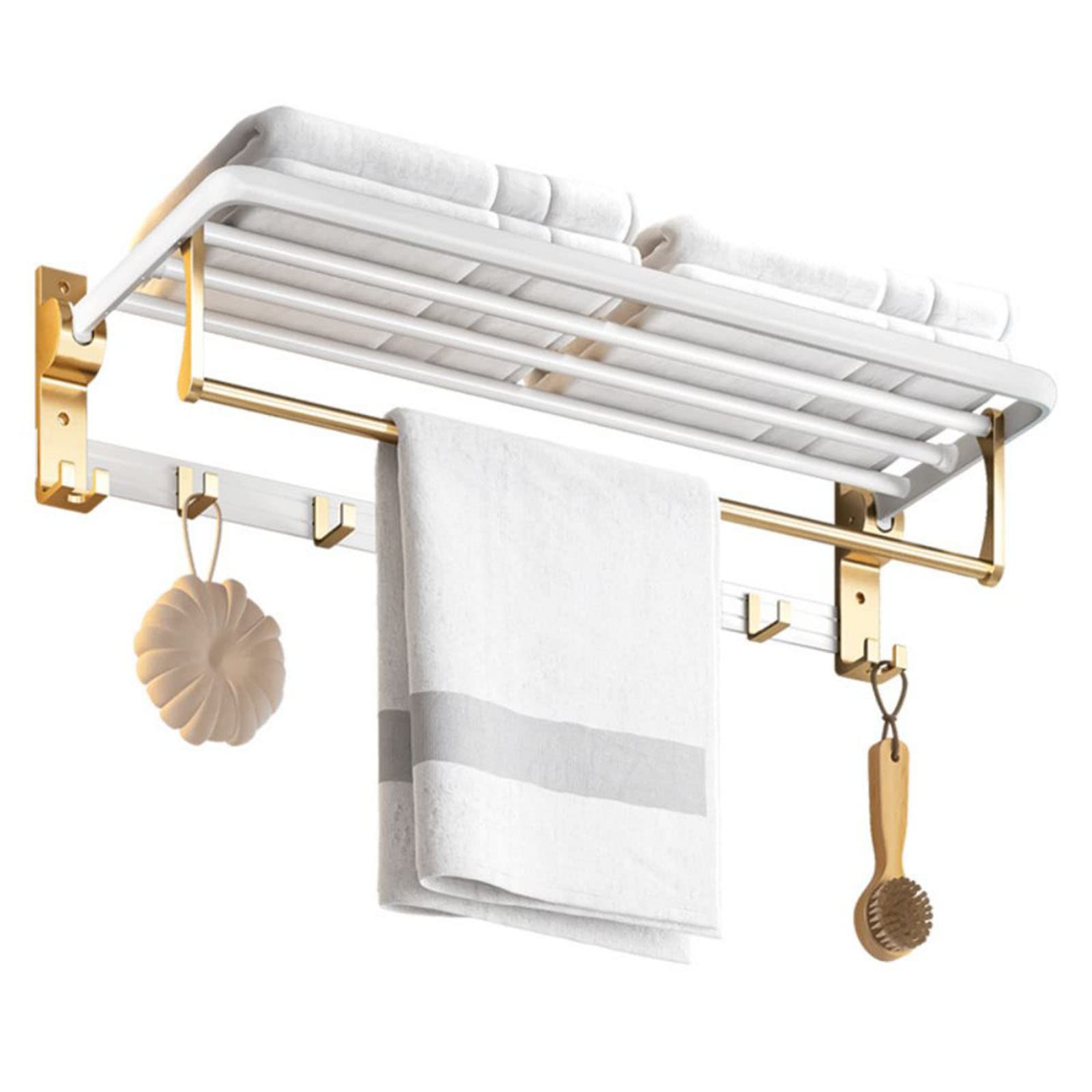 Porte-serviettes mural double pour optimiser une salle de bain familiale