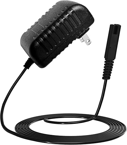 Reemplazo del cargador de hilo dental para Waterpik WP360 WP462 WP450 WF13 WP100 Adaptador de cable de alimentación de agua (negro)