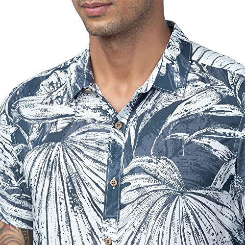 Image of Spykar Men's Slim Fit N /A Half Sleeve Printed Casual Shirts