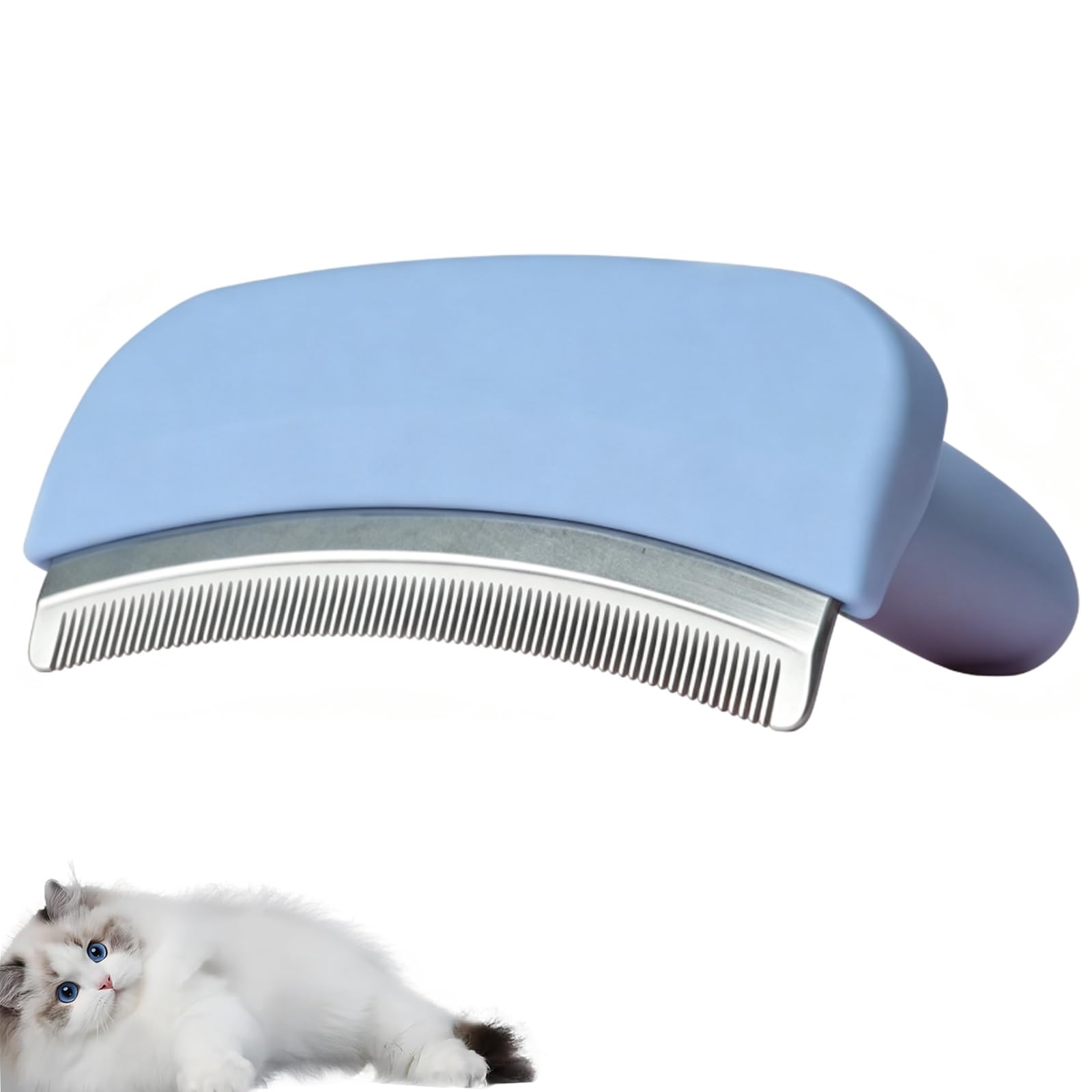 Pet Deshedding Brush, Grooming Comb for Short Haired Cats and Dogs