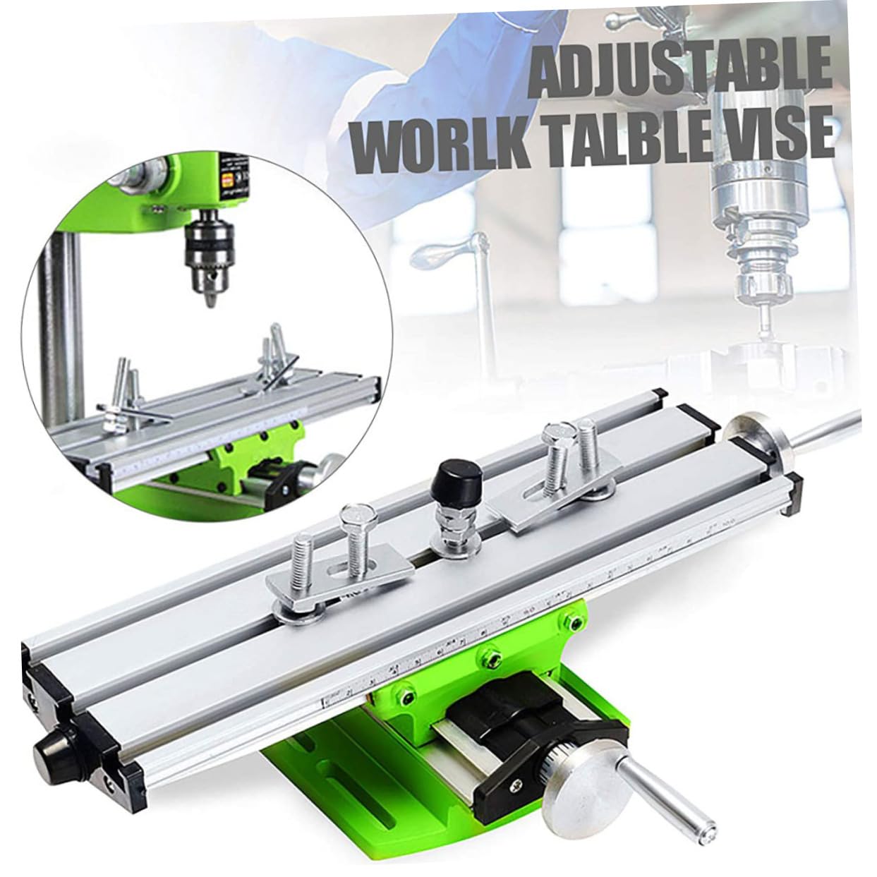 HOMSFOU 2sets Mini Trapano Da Tavolo Con Supporto Multifunzionale Per Fresatrice e Lavorazione Struttura Compatto e Preciso Utile Per Hobby e Fai Te
