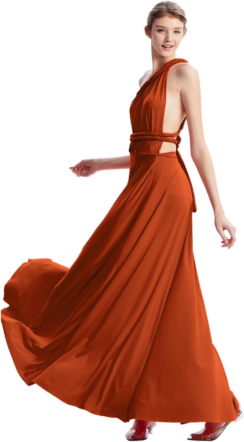 Infinity Dresses for Bridesmaids,Wedding Guest Dresses for Women,Plus Size Wrap Dress Long Maxi Convertible Multiway Dress - Image 2
