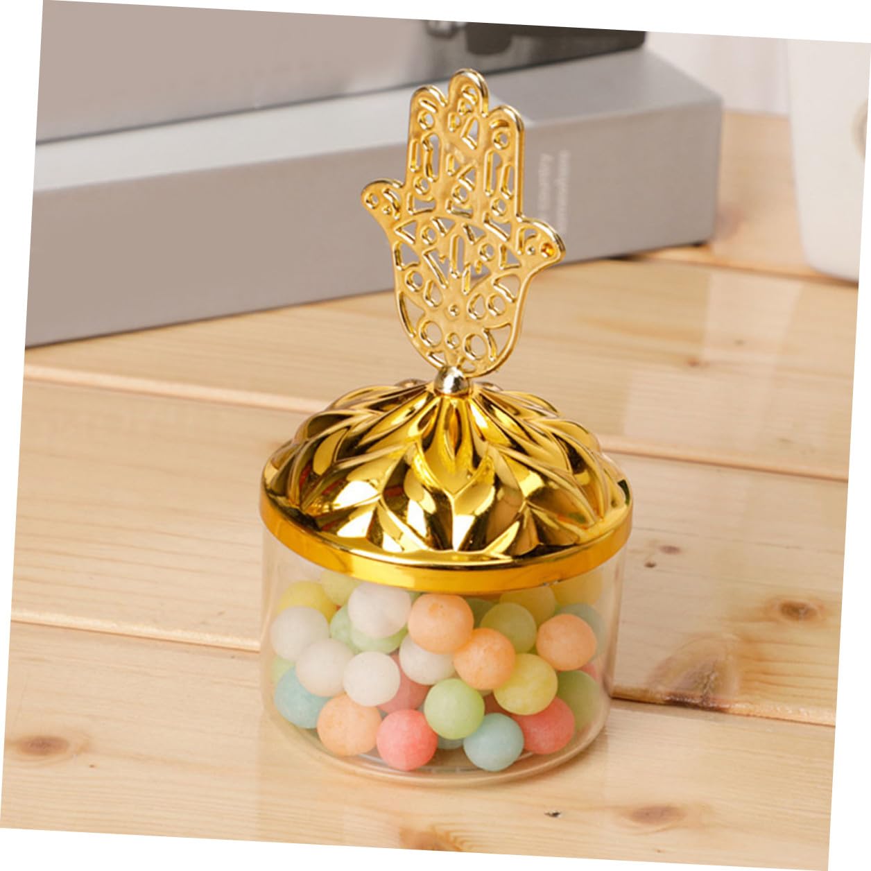 Yardwe 24 Pezzi Scatole Trasparenti per Dolcetti con Coperchio Elettroplaccato Piccole Scatole Regalo per Matrimoni e Feste Contenitori per Caramelle Riutilizzabili per Bomboniere e