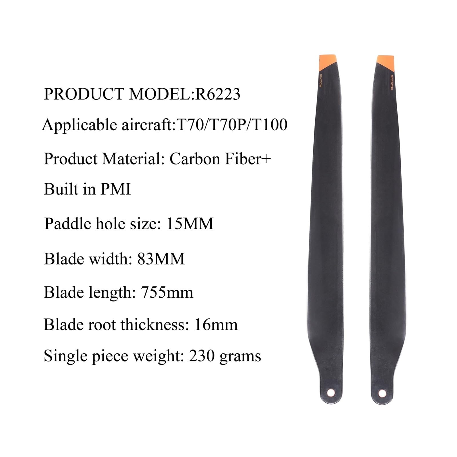 Hélice plegable 6223, compatible con DJI, T170 T70P