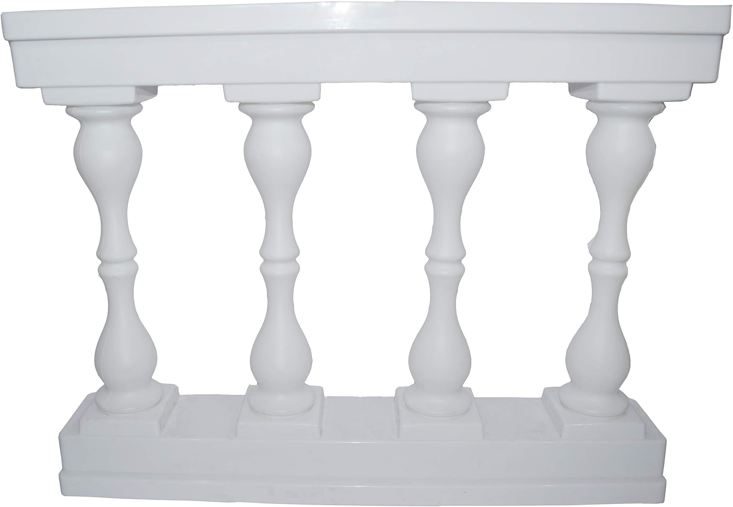 Fourwalls Plastic Pillar Frame Planters with Stand - White, 16x80x60 cm